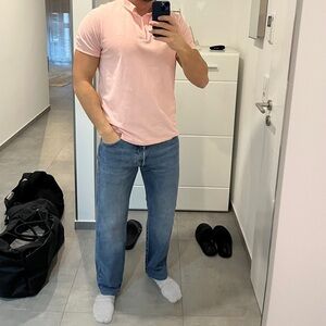 Joop PRIMUS COTTON POLO SHIRT IN PINK, cotton, size L